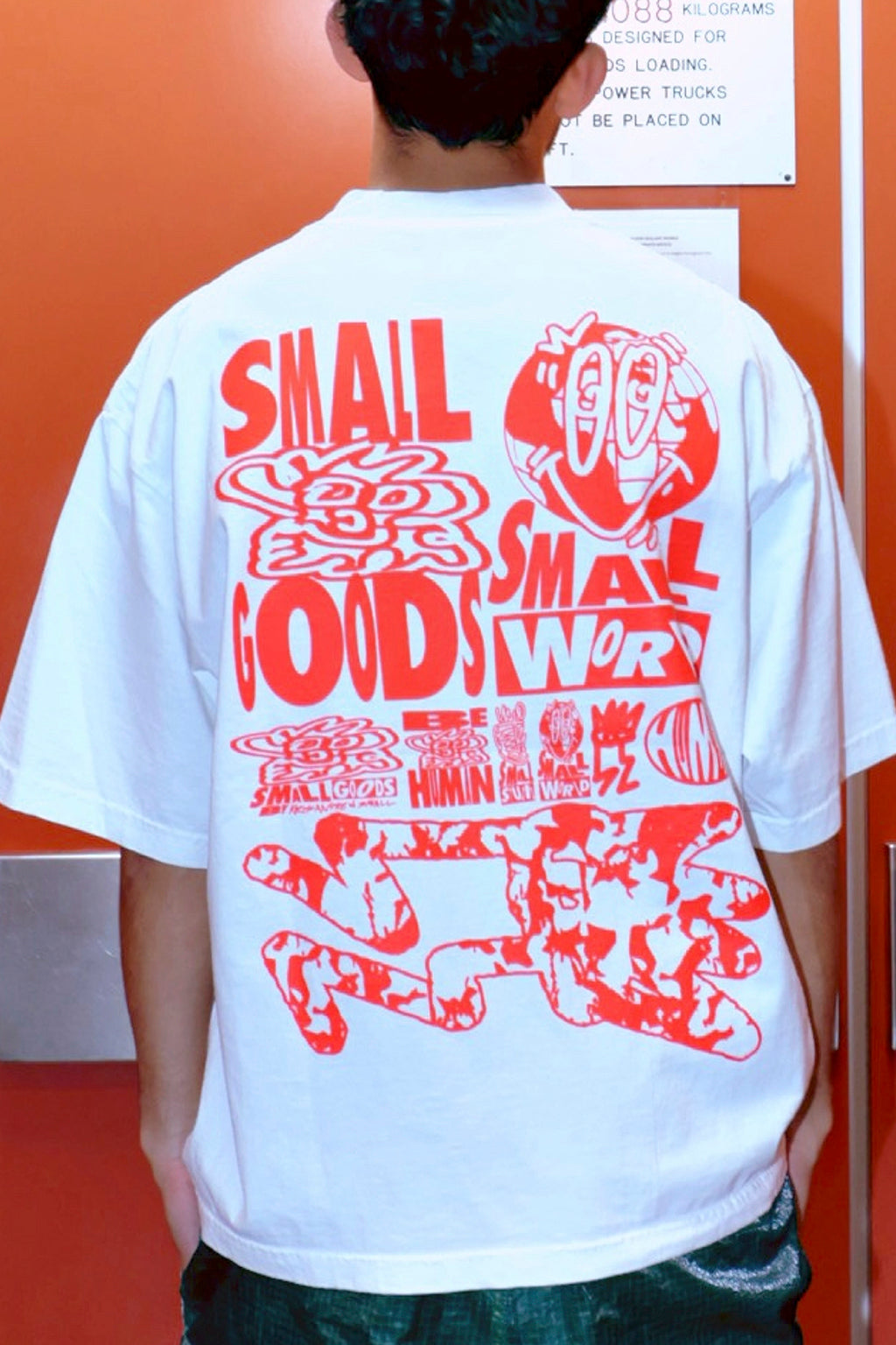 SG TEE 1.0 - NEON ORANGE ON WHITE