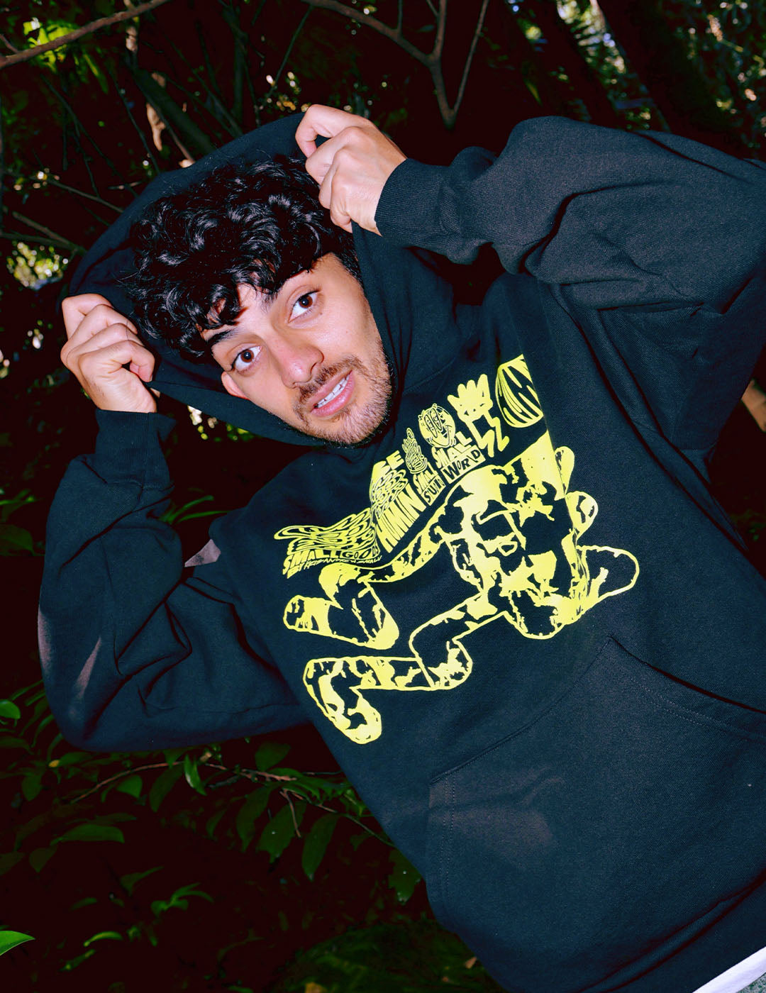 SG HOODIE 1.0 - NEON YELLOW ON BLACK