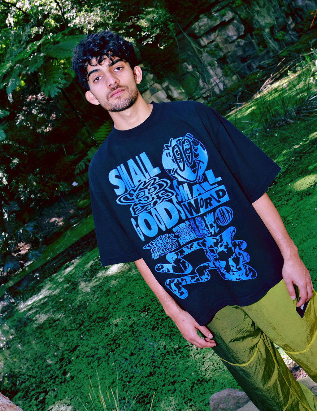 SG TEE 1.0 - BLUE ON BLACK