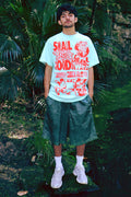 SG TEE 1.0 - NEON ORANGE ON MINT